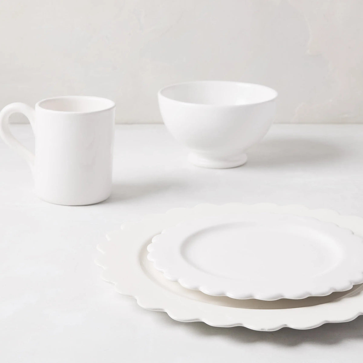 Scalloped Ceramic Salad Plate