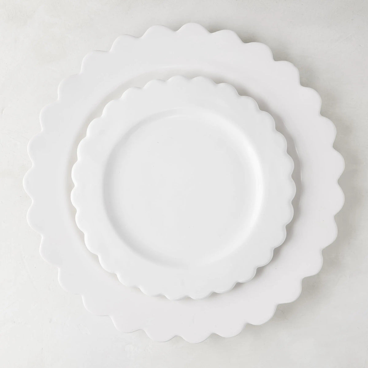 Scalloped Ceramic Salad Plate