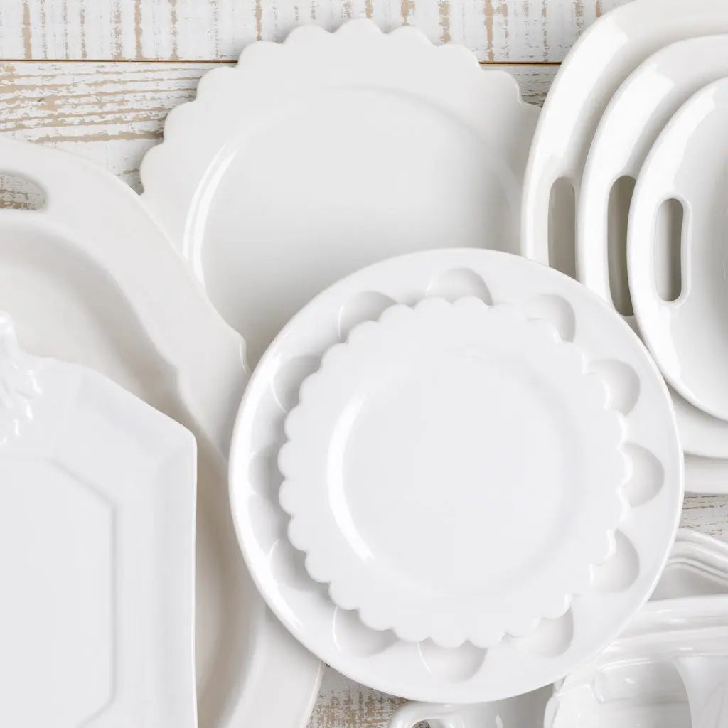 Scalloped Ceramic Salad Plate