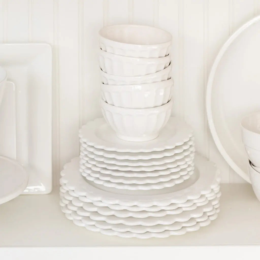 Scalloped Ceramic Salad Plate
