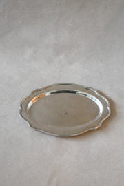 Vintage Scalloped Silverplate Platter