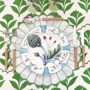 Josephine green table runner