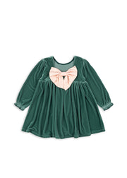 Gia Bow Dress in Fir
