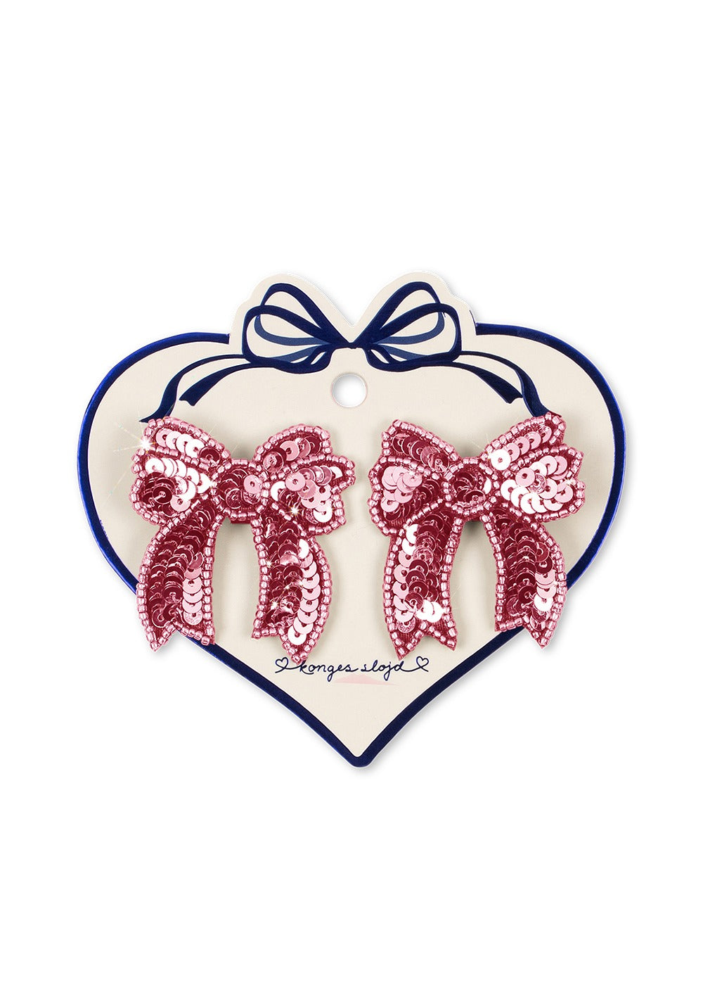 2 Pack Sequin Bow Hair Clip in Rapture Rose