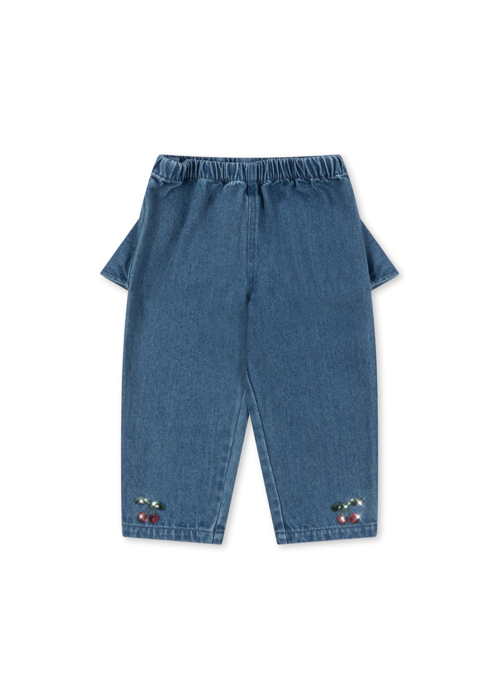 Magot Flounce Jeans in Denim Blue