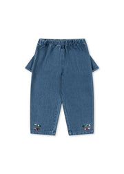 Magot Flounce Jeans in Denim Blue