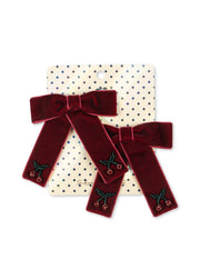 2 Pack Juliette Bow Hair Clip in Rio Red