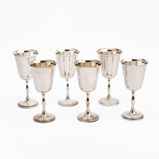 6 Silver-Plated Goblets