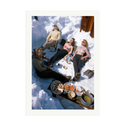 Skiers Sunbathing