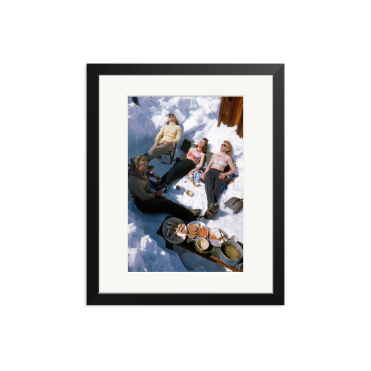 Skiers Sunbathing