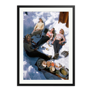 Skiers Sunbathing
