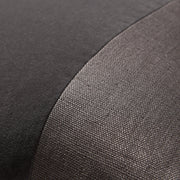 Slate Grey Tonal Wide Velvet Stripe and Linen Throw Pillow