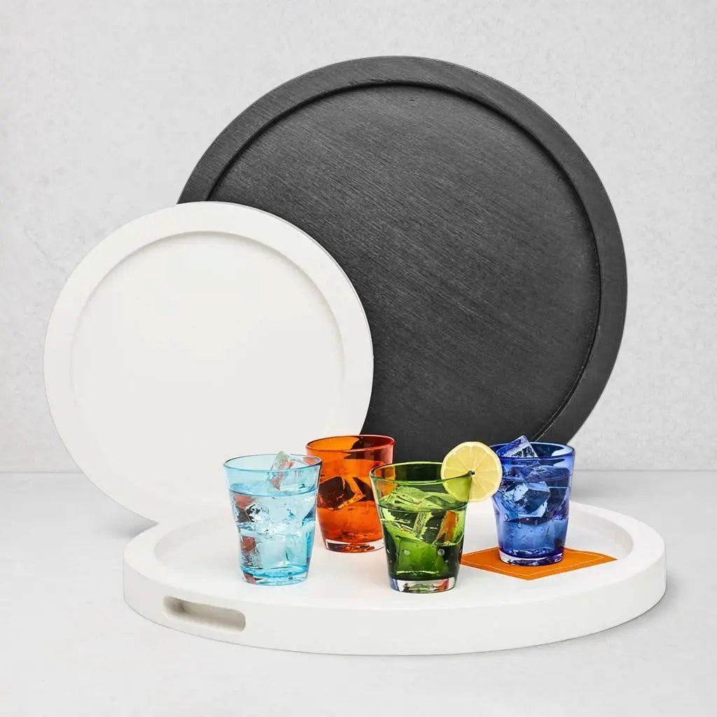Small Black Wood Serving Tray