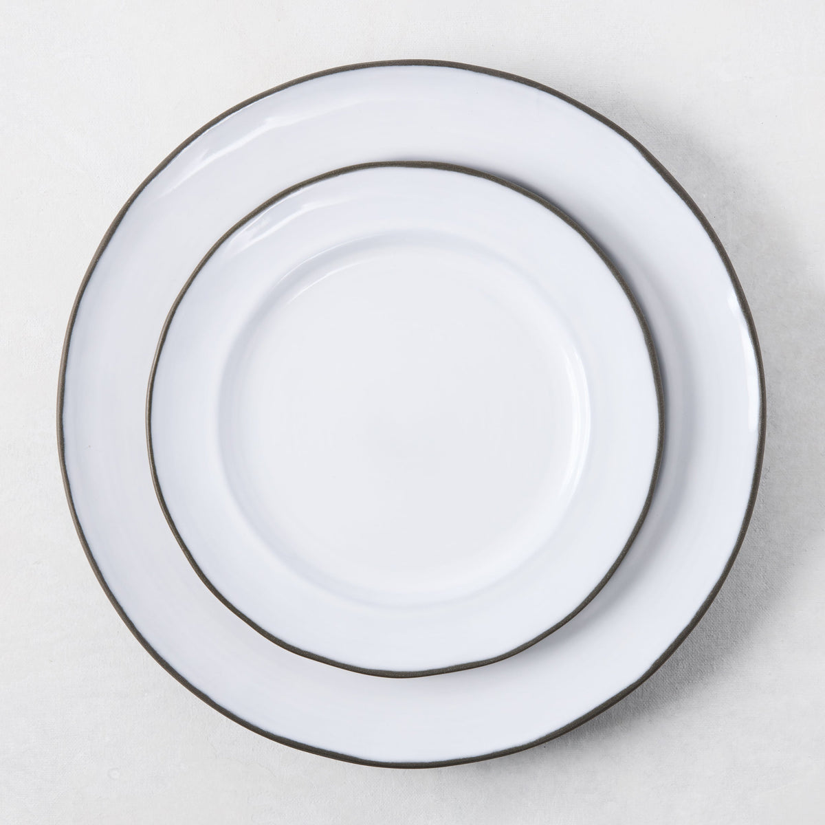Smoke Grey Stoneware Salad Plate