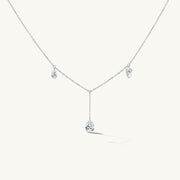 Triplet Pear Pierced Diamond Necklace