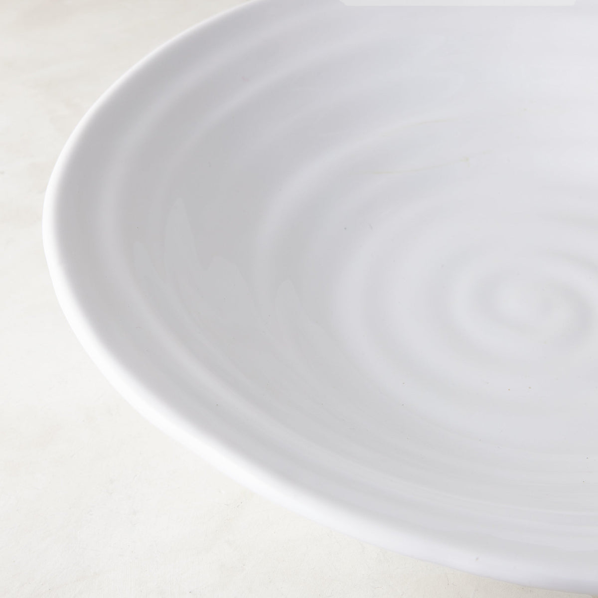 Spiral Ceramic Flared Serving Bowl