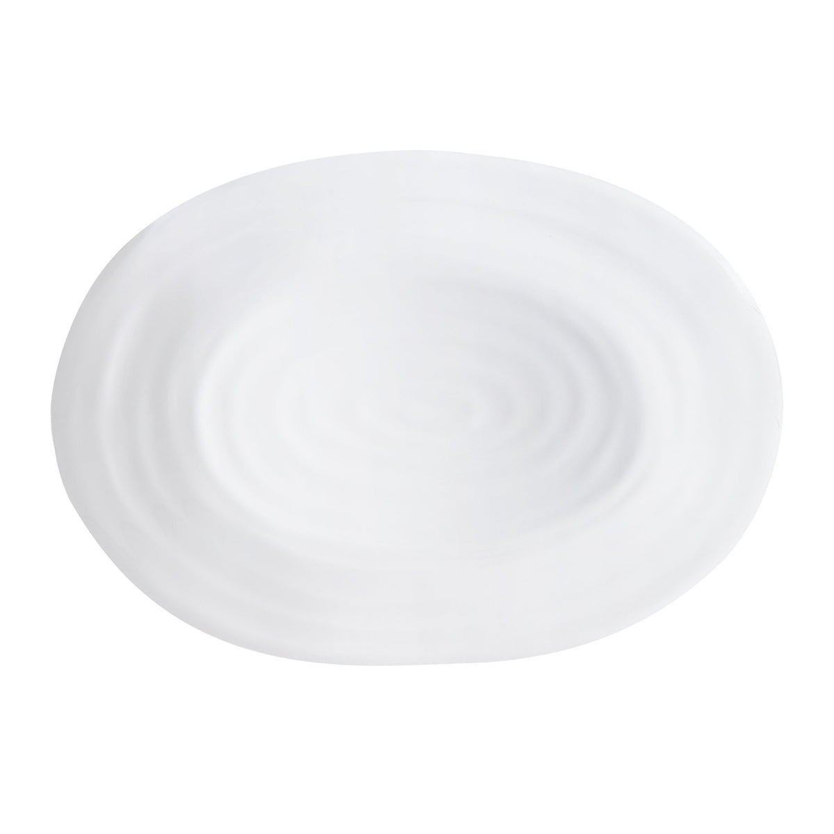Spiral Ceramic Oval Serving Platter