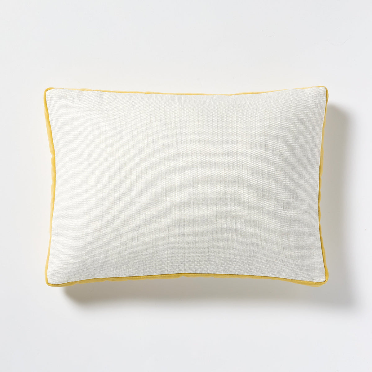 Sun Yellow Velvet Gusseted Lumbar Throw Pillow