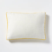 Sun Yellow Velvet Gusseted Lumbar Throw Pillow