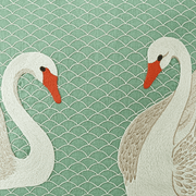 Hand Embroidered Birds Pillow Cover 20" x 20"