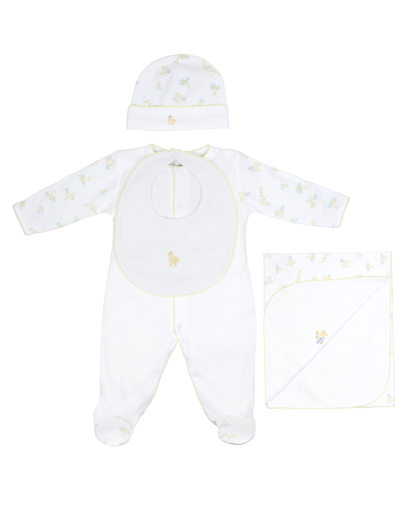 Bath Time Embroidery and Printed Set 4 Pieces | Baby Unisex