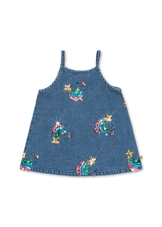 Magot Sequin Denim Dress