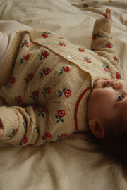 Belou Collar Cardigan in Rose