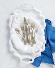Vintage Champagne Stainless Steel 5-Piece Flatware Set