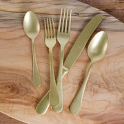 Vintage Oro Gold Stainless Steel 5-Piece Flatware Set