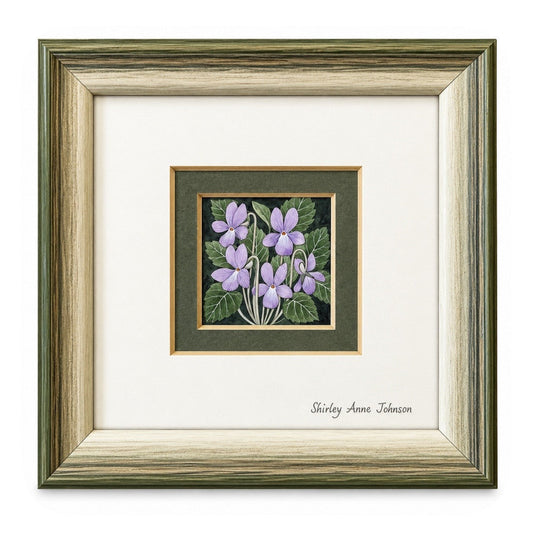 'Violets against a dark background' - Shirley Anne Johnson