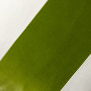 Wasabi Green Wide Velvet and Linen Stripe Throw Pillow
