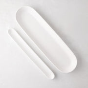 White Ceramic Baguette Serving Tray