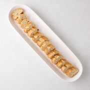 White Ceramic Baguette Serving Tray