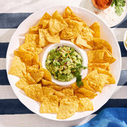 White Ceramic Chip and Dip Serving Platter