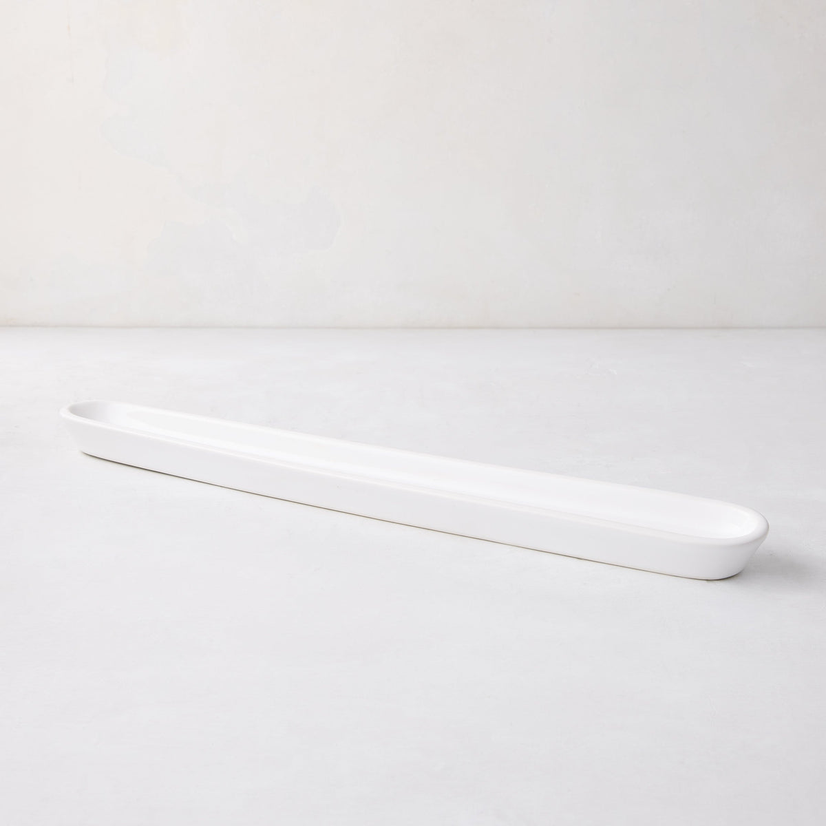 White Ceramic Olive Serving Tray