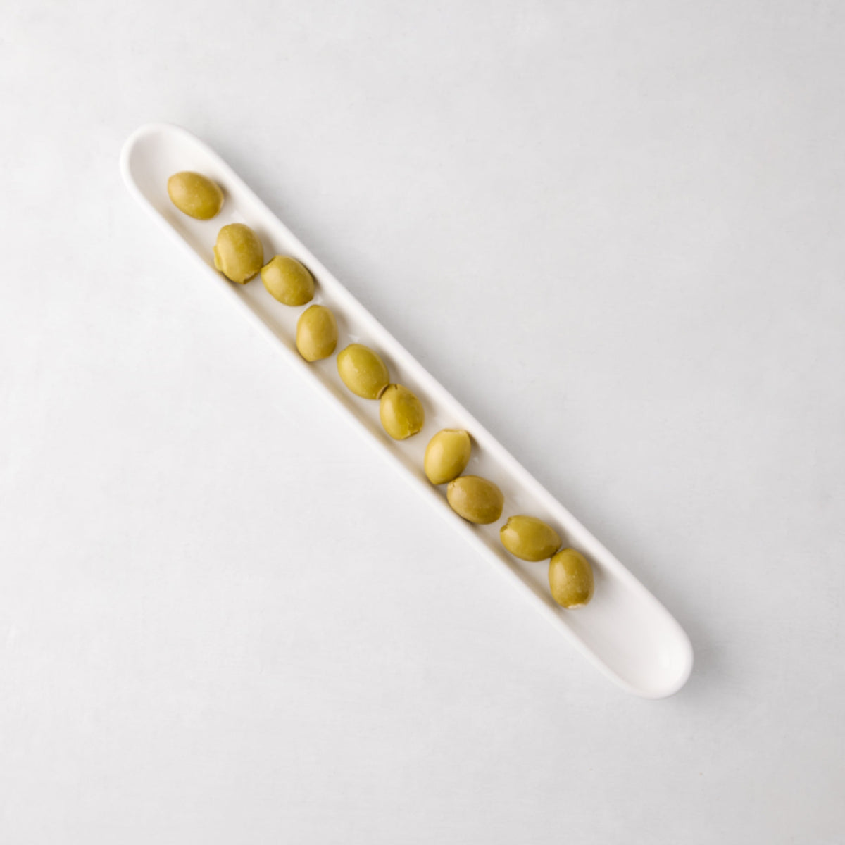 White Ceramic Olive Serving Tray