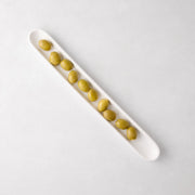 White Ceramic Olive Serving Tray