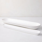 White Ceramic Olive Serving Tray