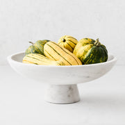 White Marble Pedestal Serving Bowl