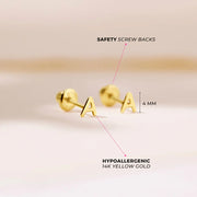 Mini Letter Earrings