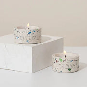 Shabbat Candle Holder Pair in Terrazzo – Terrazzo Series